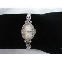 Vintage Benrus Ladies 18 Diamond Watch