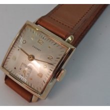 Vintage Gold Plated Crosby Art Deco Mechanical Wind Up Wrist Watch Working Cond