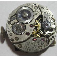 Vintage Helbros Watch Movement 17 Jewels Swiss Steampunk For Parts