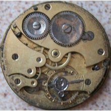 Vintage Pocket Watch Movement & Dial 42 Mm In Diameter Balance Broken To Restore