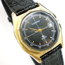 Vintage Poljot Cardinal Soviet date quartz watch