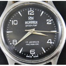 Vintage Roamer Swiss Military Old Watch Stunning Dial Uhr Reloj Montre Orologio