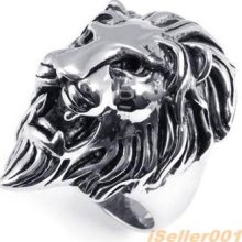 Vintage Stainless Steel Leo King Mens Ring Size 7,8,9,10,11,12,13,14,15 Us519245