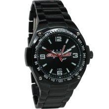 Washington Capital wrist watch : Washington Capitals Stainless Steel Warrior Watch - Black