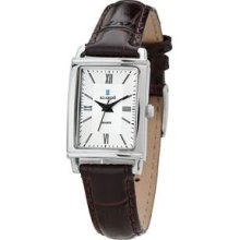 Watch Creations Ladies` Classic Rectangle Dial Watch W/ Brown Leather Strap