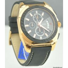 Watch Guess Black Leather Men Tough U16519g1