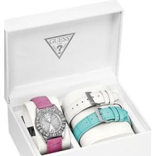 Watch Guess Leather Boxed 3-in-1 Collection Ladies U95042l2 Usa