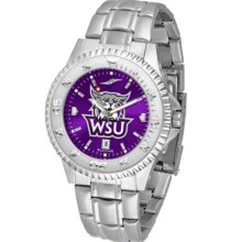 Weber State Wildcats Mens Steel Anochrome Watch