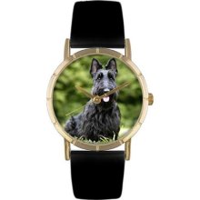 Whimsical Watches Unisex Scottie Photo Watch with Black Leather Color