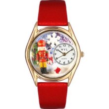 Whimsical Watches WS0440011 Womens Memories Red Leather And Silvertone Watch