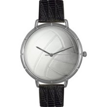 Whimsical watches wt0840015 volleyball lover black leather - One Size