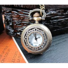 Wholesale 6pcs/lot Quartz Pocket Watches Necklace Watch Perfect Qual