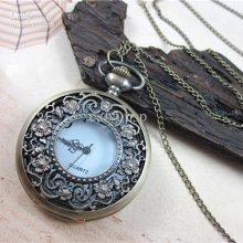Wholesale New Style Pocket Watch Butterfly Flower Watch Fashion Gift