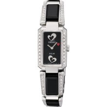 Women Seiko SUP187 Tressia Solar Black Ceramic and Stainless Steel