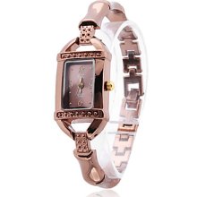 Women's Alloy Analog Quartz Bracelet Watch (Gold)