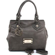 Women's Classic Satchel W/ Logo Charm & Bonus Strap - Taupe