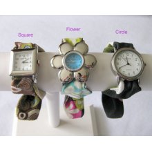 Womens Custom Fabric Watch Set YOU CHOOSE 3 BANDS