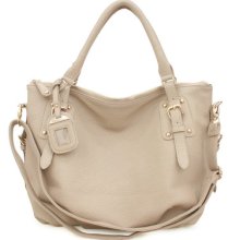 Women's Handbag Soft Faux Leather Buckle Accents Convert Shoulder Crossbody Bag