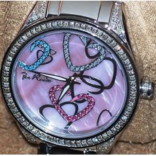 Womens Joe Rodeo Secret Heart Pink Jrsh3 1.60ct.apx.104 Real Diamond Watch