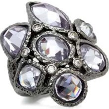 Womens Yasmina's Light Purple Mosaic Vintage Style Ring - Final Sale