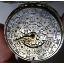 Wow Antique Silver Verge Fusee Digital Date Repose Watch.tarts London C1755