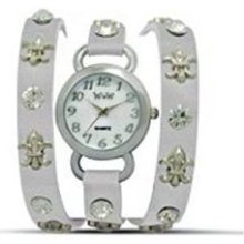 Wow Ladies Quartz White Dial Wrap Around Bracelet Watch ...