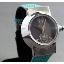 Wristwatch handcrafted with Patterned Dial in sterling silver
