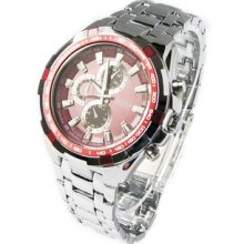 Wv063 Curren Sport Water Hours Stainless Quartz Red Dial Clock Men Wrist Watch