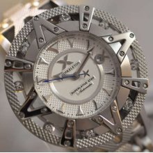 Xoskeleton Superlative Star Automatic Clear White Sapphire Stones Watch