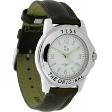 Yess Mens Watch, Brown Leather Strap, Nw0150