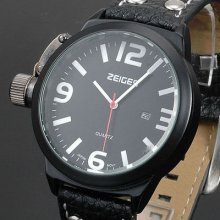 Zeiger Cool Men's Sport Quartz Watch For Left-hander Crown Protector Lefty