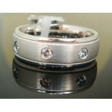 0.21 Ct Diamond Mens Ring 14k Wedding Anniversary Ring Band