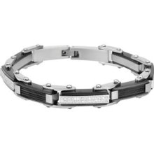 0.5 CTW Diamonds Stainless Steel Men's Bracelet