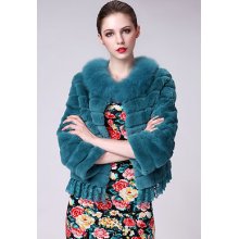 0265 Rex Rabbit Fur Coats Jacket Coat Outwear Clothing Vest Fox Fur Collar