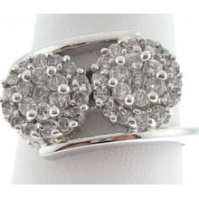 1.00ct Genuine Diamonds 14k White Gold Ring Sz7 Band
