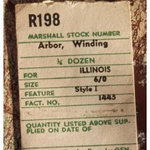 1 Vintage Illinois 6/0 Watch Winding Stem Style I Illinois Watch Part 1445