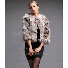 100% Real Genuine Fox Fur Coat Wearcoat Jacket Clothing Womens Vintage In Winter