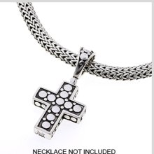 108568 John Hardy Dot Sterling Silver Small Cross Pendant