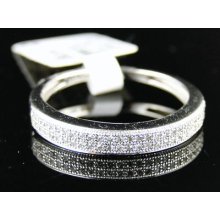 10k Ladies Diamond Anniversary Wedding Band Ring 1/4 Ct