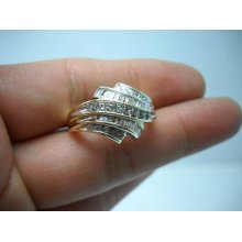 10k Yg Ladies Diamond Cluster Ring G76476-1