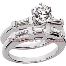 14k Designer Diamond Engagement Ring Set 0.91ct Available Yellow Rose White Gold