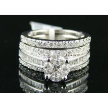 14k Ladies Bridal Engagement Wedding Band Diamond Ring