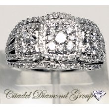 14kt. White Gold Diamond Split Wedding Band