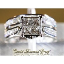 14kt. White Gold1.25ct. Quad Princess Bridal Set