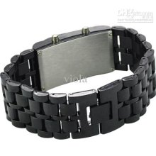 190pcs Stylish Lava Pattern Plastic Led Wrist Watch - Red/black