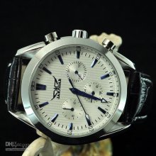 1pcs Luxury Mechanical Watch Black Leather Band Automatic Men's Wris