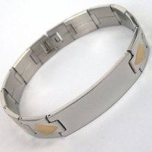 1pcs Stainless Steel Men's Silver Bracelet Link Bangle Jewelry