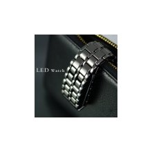 2010 japan inspired red led stainless steel led watches digital led wr