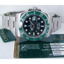 2010 ROLEX - SS Submariner GREEN CERAMIC Model 116610