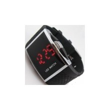 2011 newest led luxury date digital watches mens sport red led watches